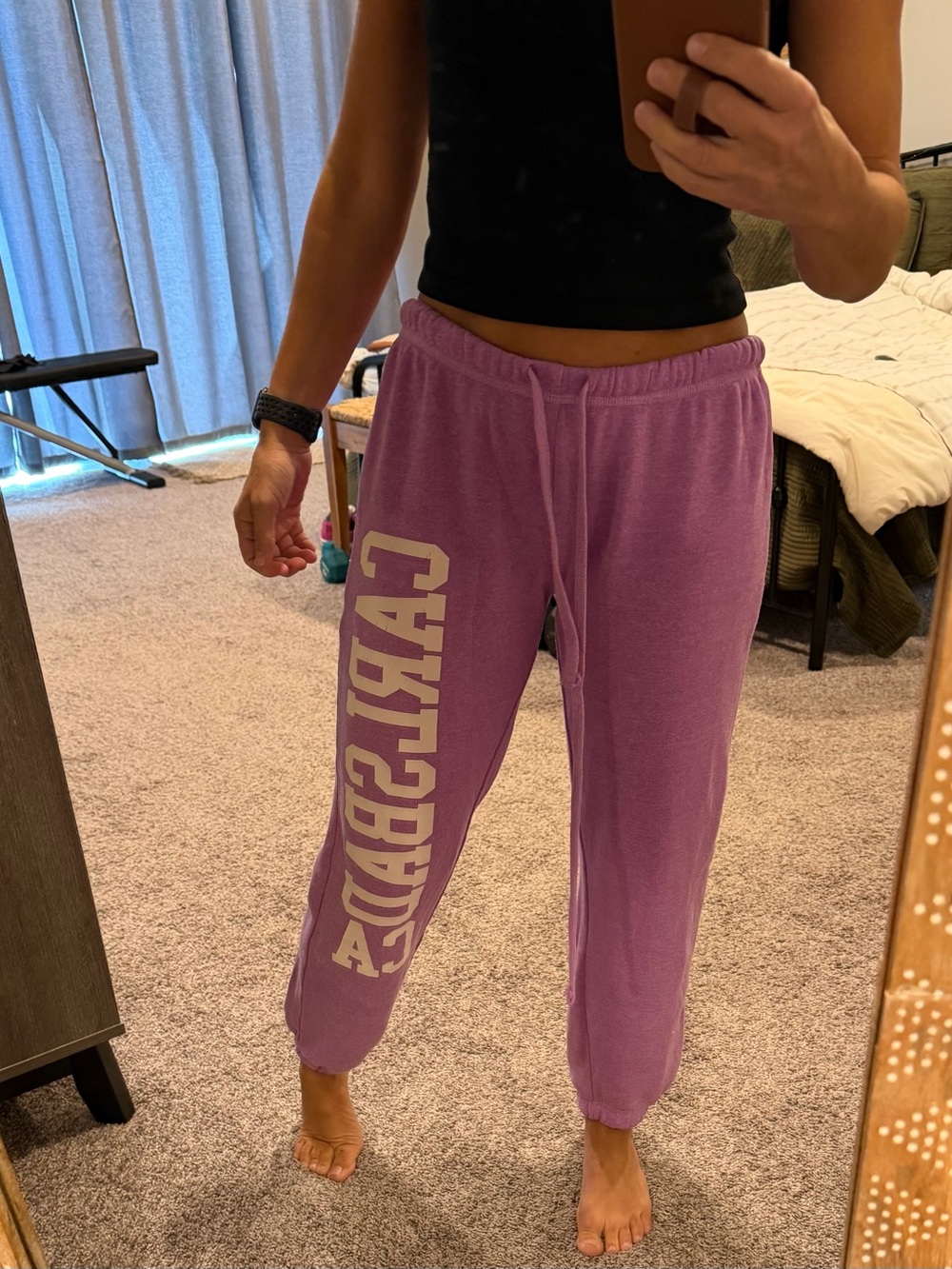 Carlsbad Graphic Sweatpants with Side Lettering size small